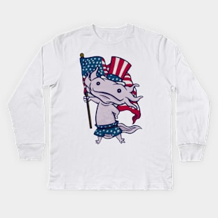 American Axolotl Kids Long Sleeve T-Shirt